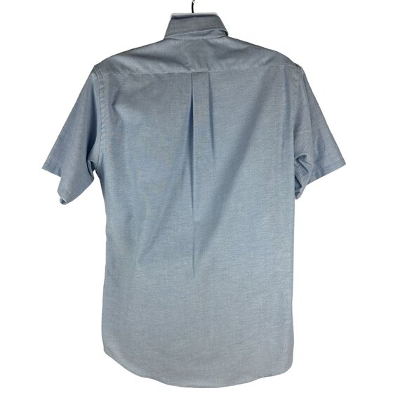 Puritan Mens Short Sleeve Button-Down Shirt Neck Size 16 Light Blue - Picture 2 of 4